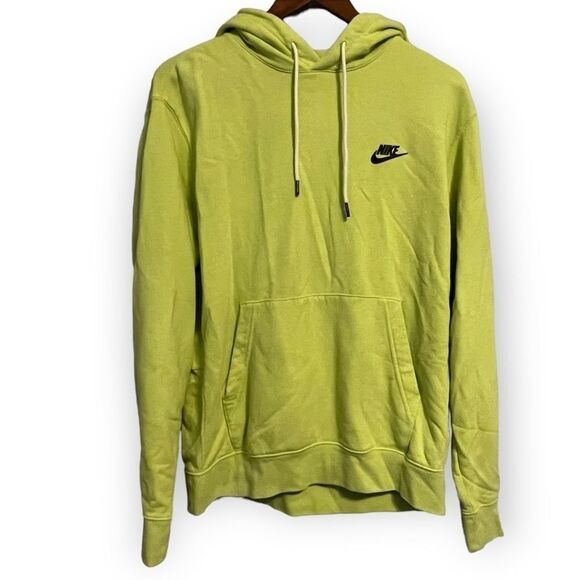 Women's Nike Neon Green Logo Hoodie Sweatshirt - Picture 1 of 8